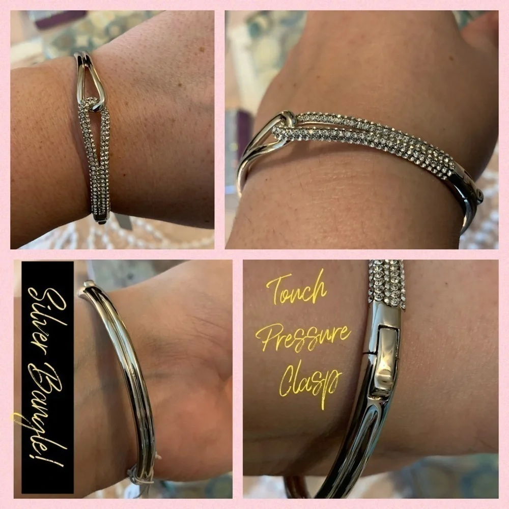 Kate Spade Silver Crystal Infiniti Bracelet NWT - Picture 4 of 5